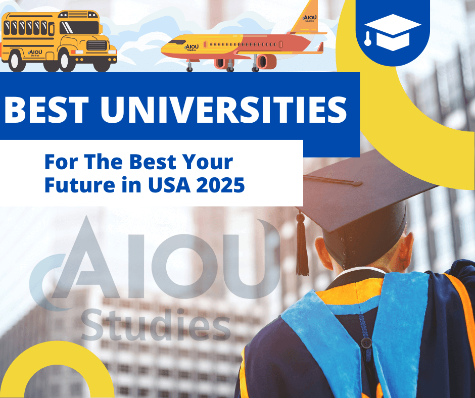 the best social science universities in the USA, featuring icons of academic buildings, graduation caps, and a map of the United States with highlighted university locations.